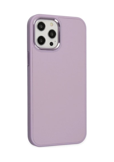 Apple İphone 12 Pro Max Kılıf Asya Deri Silikon - Lila Çok Renkli