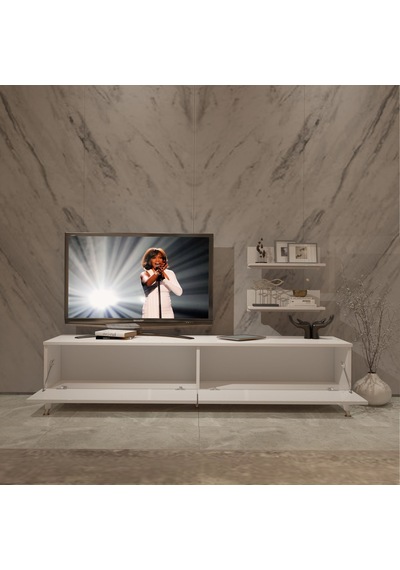 Decoraktiv Eko 4 Mdf Std Gold Tv Ünitesi Tv Sehpası Beyaz