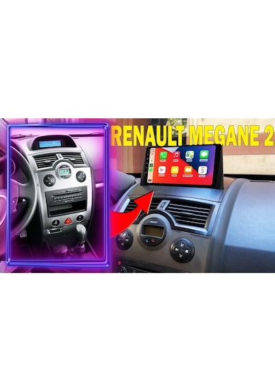 Renault Megane 2 Android 14 2-32 Multimedya Carplay-kamera-ıps