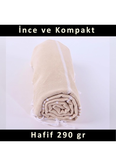 Püskül İnce Plaj Havlusu, Klasik Çizgili Peştemal Banyo Havlusu