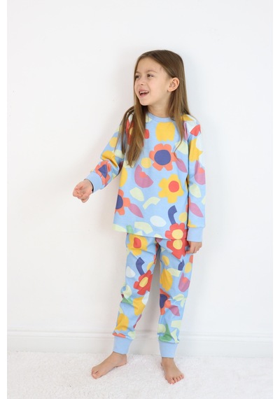 Kız Pijama Takımı Mavi