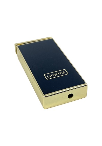 Lighter Klasik Metal Gazlı Çakmak Altın & Siyah Tasarım Taşlı Çakmak, Yedek Çakmak Taşı Ve Özel Hediyelik Kutulu