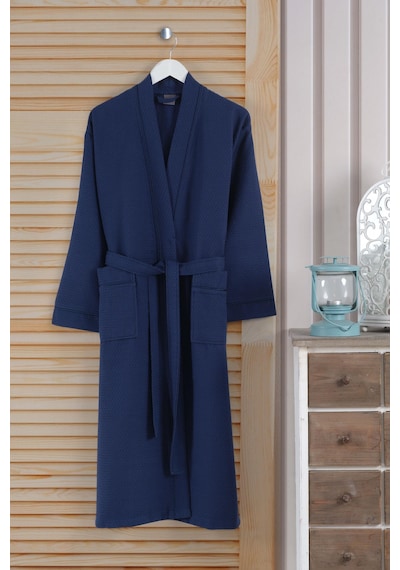 Varol Dama Serisi Kimono Yaka Pike Bornoz Sabahlık Pudra-l/xl Pudra