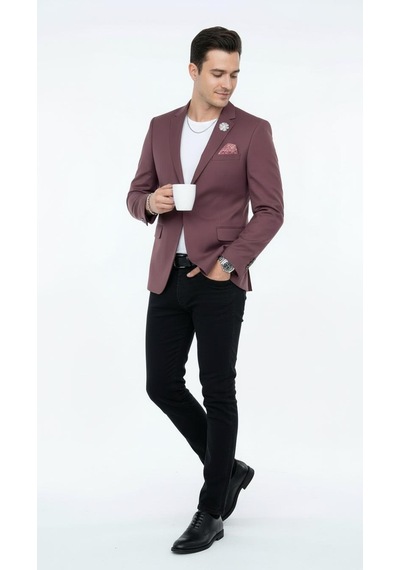 Plus Scorpion Erkek Mono Yaka Tek Düğmeli Çift Yırtmaçlı Blazer Ceket Premium Dokuma Kumaş, 8 Renk Mürdüm Plus Scorpion Erkek Mono Yaka Tek Düğmeli Çift Yırtmaçlı Blazer Ceket Premium Dokuma Kumaş, 8 Renk Mürdüm
