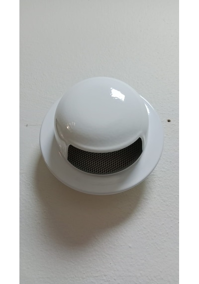 Dış Cephe Davlumbaz Aspiratör Çıkış Kapağı Rüzgar Yağmur Önleyici 120 Mm 12 Cm Beyaz