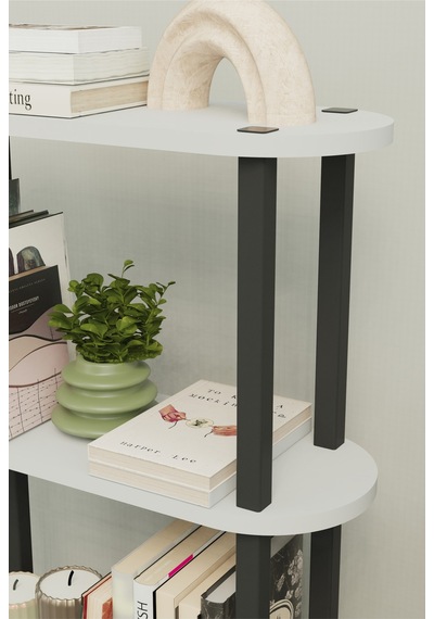 Soft 3 Katlı Modern Kitaplık Dekoratif Çok Amaçlı Kitaplık Ve Organizer Çok Raflı Düzenleyici - Beyaz Beyaz Soft 3 Katlı Modern Kitaplık Dekoratif Çok Amaçlı Kitaplık Ve Organizer Çok Raflı Düzenleyici - Beyaz Beyaz