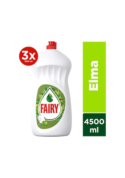 Fairy Elma Kokulu Sıvı Bulaşık Deterjanı 3 x 1500 ML