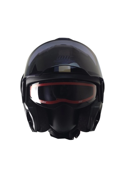 Mts 969 Çene Açılır Modüler Kask Orbit P.siyah-gold Siyah Camlı+güneş Vizörlü