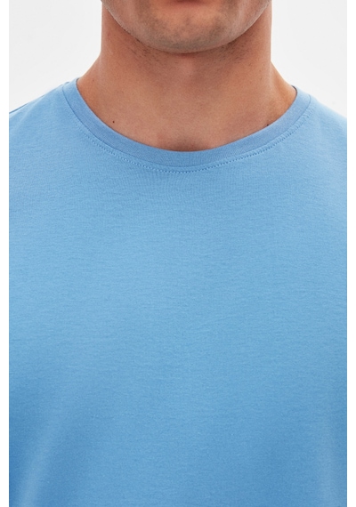 D's Damat Ds Damat Slim Fit Açık İndigo Bisiklet Yaka %100 Pamuklu Nefes Alabilen T-shirt 4hc141996753m Açık İndigo