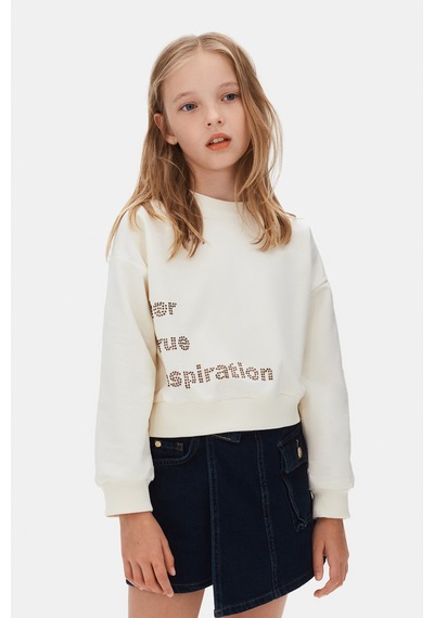 Xo Kids Kız Çocuk Sweatşirt 8-14 Yaş 39326 Krem