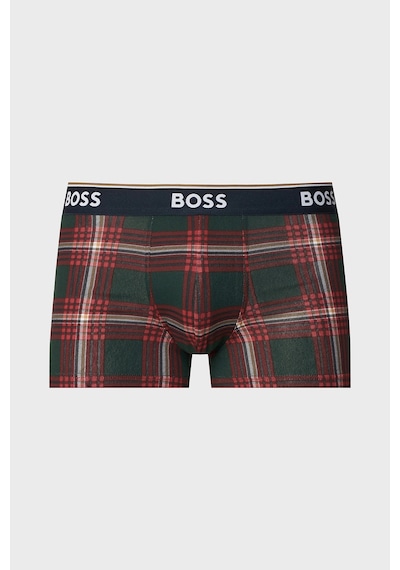 Boss Logolu Pamuklu 3 Pack Boxer Erkek Boxer 50554443 645 Lacivert-yeşil-lacivert