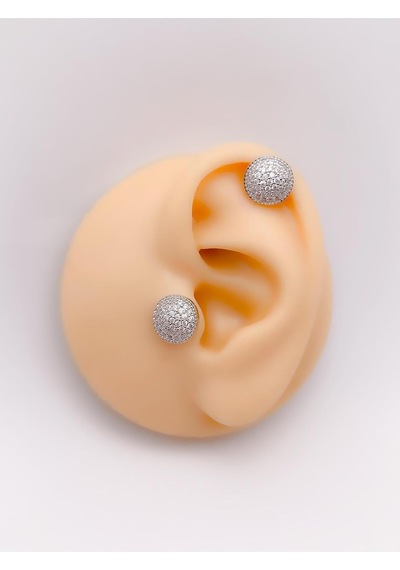 Lexroo Taşlı Daire Kıkırdak Helix Tragus Piercing 1adet Çok Renkli