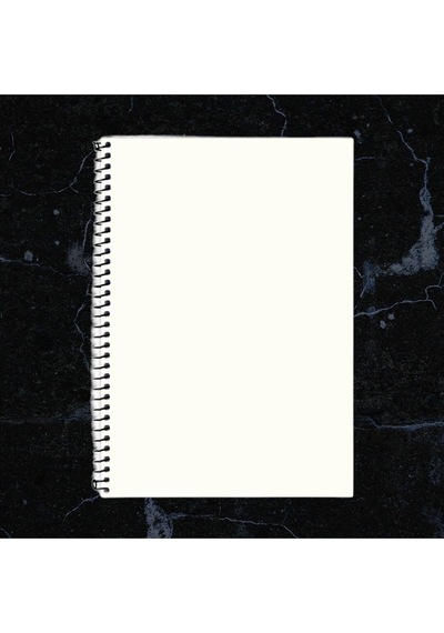 20x28 Cm 80 Yaprak Çizgisiz Defter Telli Karton Kapak 70 Gr Krem Renk Kağıt Beyaz