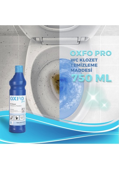 Oxfo Pro Wc Klozet Tuvalet için Profesyonel Temizlik ve Bakım Jeli 3 x 750 ML
