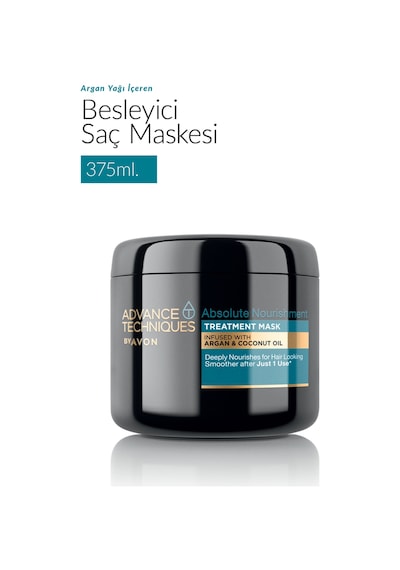 Avon Advance Techniques Argan & Hindistan Cevizi Yağı İçeren Saç Maskesi 2 x 375 ML