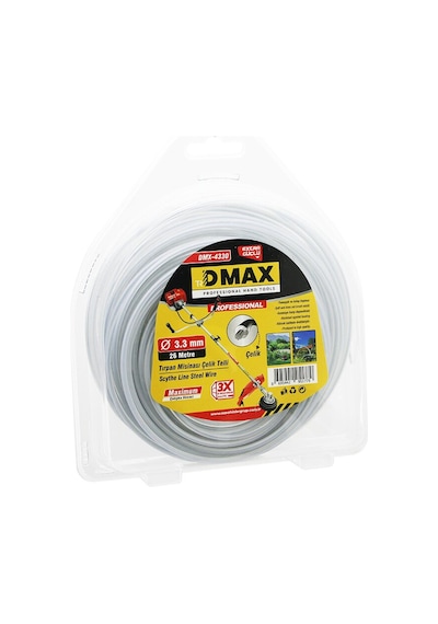 Çelik Telli Yuvarlak 3.3mm X 26mt Çim Biçme Tırpan Misinası