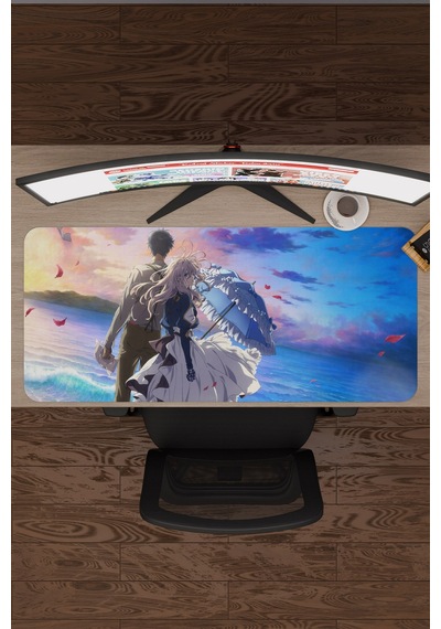 Violet Evergarden Anime V2 - 90x40 Xxl Gaming Kauçuk Kaymaz Taban Mouse Pad Fare Altlığı