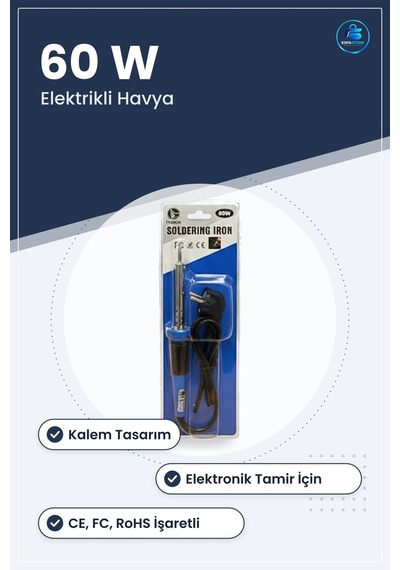 Tekli Kalem Havya 60 W Elektrikli Lehimleme Aleti Elektronik Tami