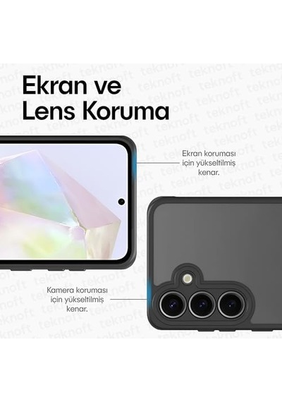 Galaxy A26 İçin Basic Serisi Yükseltilmiş Lens Çerçeveli Ultra Güçlü Darbeye Dayanıklı Yumuşak Silikon Mat Kılıf Galaxy A26 50 x 22