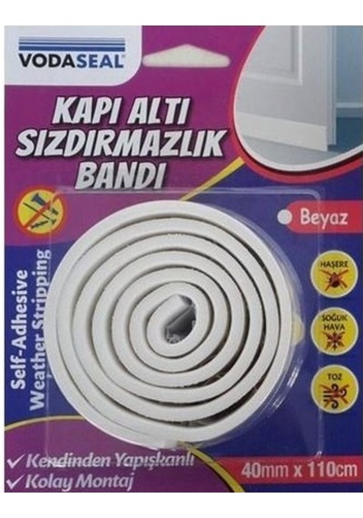 Vodaseal Kapı Altı Sızdırmazlık Bandı 40 MM x 110 CM Beyaz