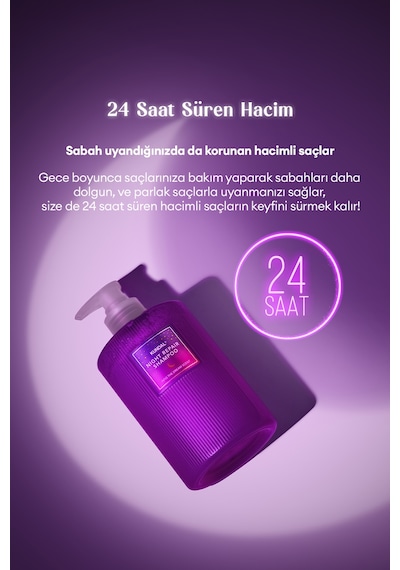 Gece Boyu Saçları Besleyen, Onaran Ve Nemlendiren Bakım Şampuanı Kundal Night Repair Shampoo 470ml