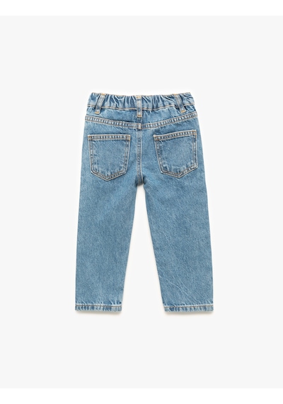 Koton Pamuklu Cep Detaylı Denim Pantolon Orta İndigo 6wmg40007ad Indigo Koton Pamuklu Cep Detaylı Denim Pantolon Orta İndigo 6wmg40007ad Indigo