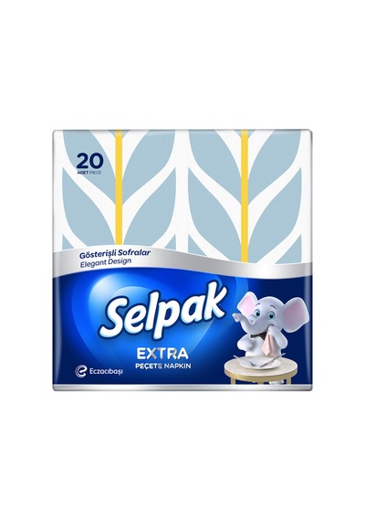 Selpak Extra Desenli Peçete 20'li Beyaz