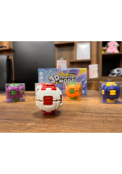 Masita Stress Relief Press Rotating Fidget Ball / Bas Çevir Rahatla 360 Derece Dönen Stres Giderici Fidget Topu 1 Adet