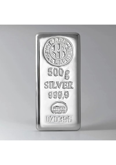 Nadir 500 Gram 999,9 Saf Külçe Gümüş 500 Gr Yatırımlık Gümüş