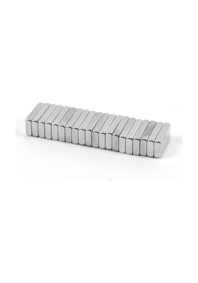Dünya Magnet 20 Adet 10mm X 5mm X 2mm Köşeli Süper Güçlü Neodyum Mıknatıs