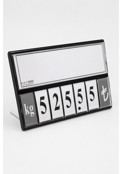 Fiyat Kasetlik Manav Kasap Şarküteri Etiketi Rakamlı Fiyatlık Ayaklı Büyük Boy 123x84 Mm Siyah