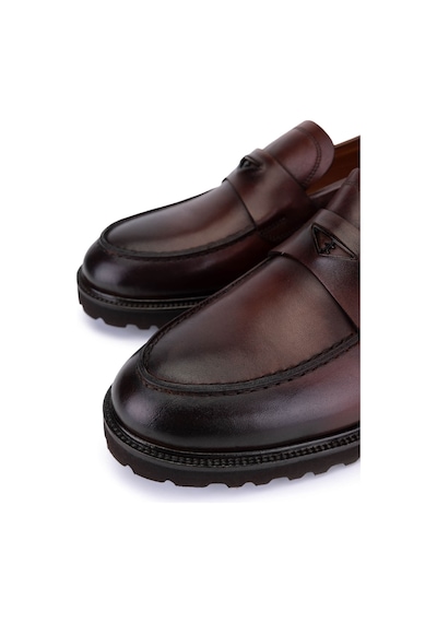 Tamer Tanca Erkek Hakiki Deri Taba Loafer Ayakkabı 1170 01 Erk Ayk Sk25-26 Taba Spr Taba
