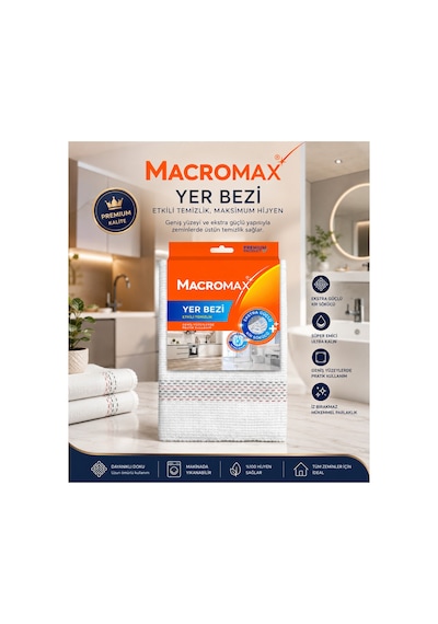 Premium Mikrofiber Yer Bezi Ultra Emici Güçlü Dokulu Profesyonel Temizlik Bezi 50x70 Cm Diğer
