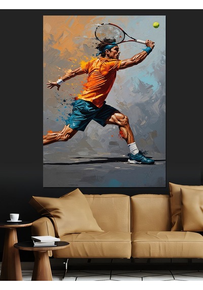 Ahşap Tablo Tenis Kortunda Hareketli Oyuncu Figürü
