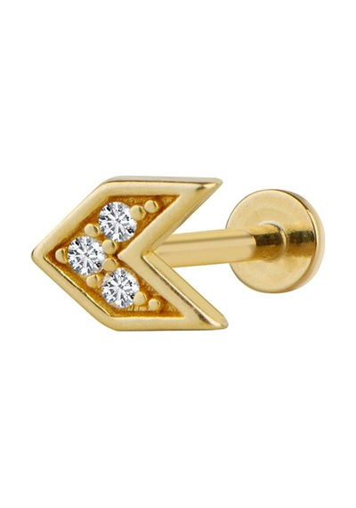Goldkupe Taşlı Ok Piercing-6475