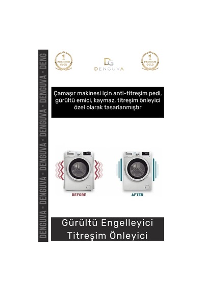 Eşyapedi Çamaşır Bulaşık Kurutma Buzdolabı Anti Titreşim Ses Gürültü Emici Yükseltici Makinesi 4 Ad