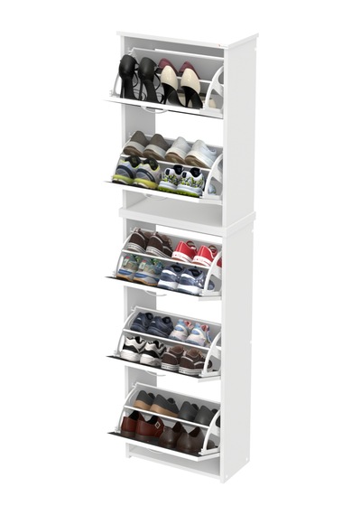Modilayn Verve Antre 52x194x26 Cm Lik 5 Düşer Kapak 10 Göz Bölmeli Ayakkabılık Antrasit - Beyaz Modilayn Verve Antre 52x194x26 Cm Lik 5 Düşer Kapak 10 Göz Bölmeli Ayakkabılık Antrasit - Beyaz