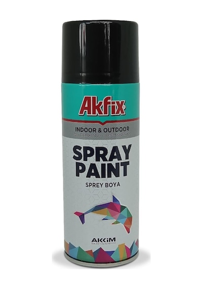 Akfix Akrilik Sprey Boya 400Ml Parlak Siyah