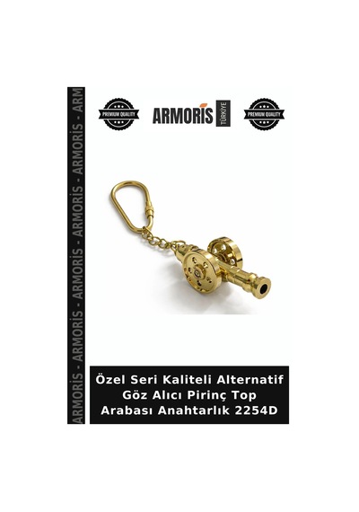 Özel Seri Kaliteli Alternatif Göz Alıcı Pirinç Top Arabası Anahtarlık 2254d