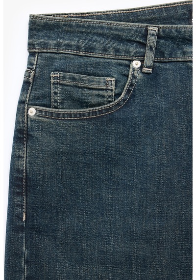 Koton Pamuklu Cepli Normal Bel Slim Fit Jean Pantolon - Brad Jean Petrol 7wam40436nd