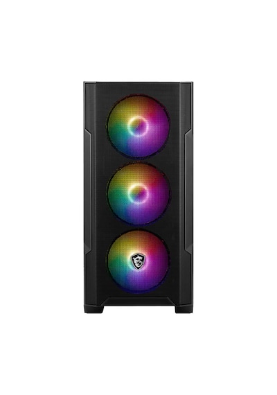MSI Mag Forge M100A D60 600W 80+ RGB mATX Oyuncu Bilgisayar Kasası Siyah
