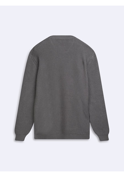 LTB Regular Fit Bisiklet Yaka Triko Gri Kazak