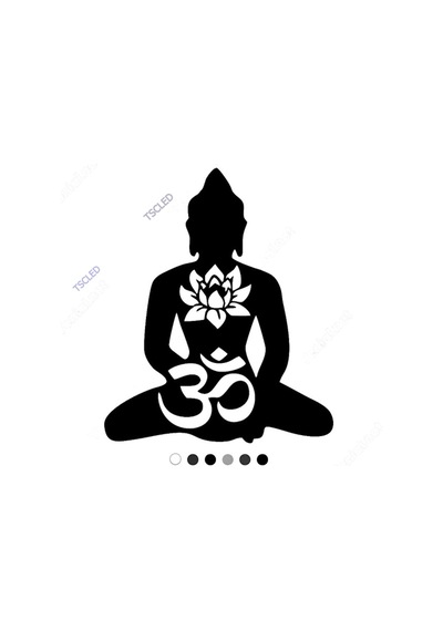 Aum Işareti Ve Yoga Miti Sticker Yapıştırma 15Cm