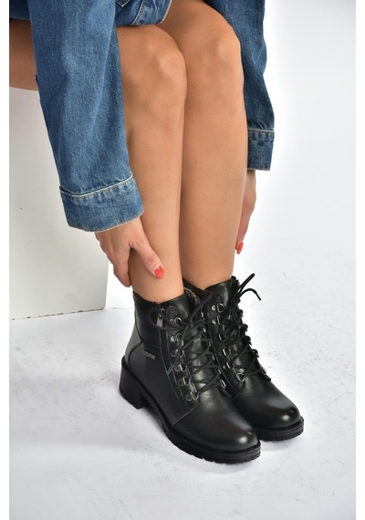 Fox Shoes V555085503 Siyah Hakiki Deri Comfort Ortopedik Taban Kadın Bot Siyah-hakiki Deri Fox Shoes V555085503 Siyah Hakiki Deri Comfort Ortopedik Taban Kadın Bot Siyah-hakiki Deri