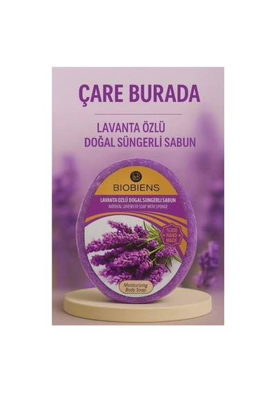 Biobiens Süngerli Sabun 130gr. Lavanta Diğer
