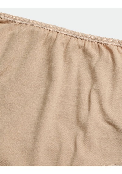 Marks & Spencer 5'li Cotton Lycra Full Brief Külot Seti Bej