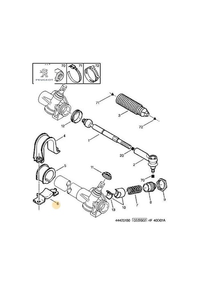 Direksiyon Hortum Tutucu Peugeot 4018.a7
