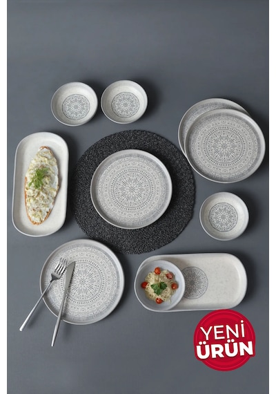 Stone Kahvaltı Takımı 10 Parça 4 Kişilik 21426-27 Gri