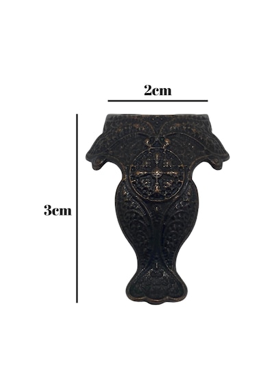 Lüx Metal Ayak Çeyiz Ve Hediye Kutusu Mobilya Ayağı 3cm Bronz 4 Adet Bronz