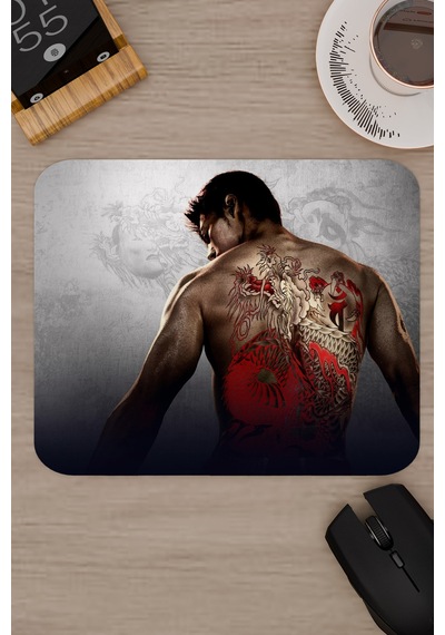 Yakuza Kaymaz Dikişli Kauçuk Oyuncu Mousepad V5 - 22x18 Gaming Mouse Pad Fare Altlığı